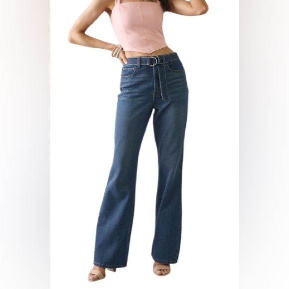 Denim - NWT Francesca’s Emilia Front Tie Flare Jeans